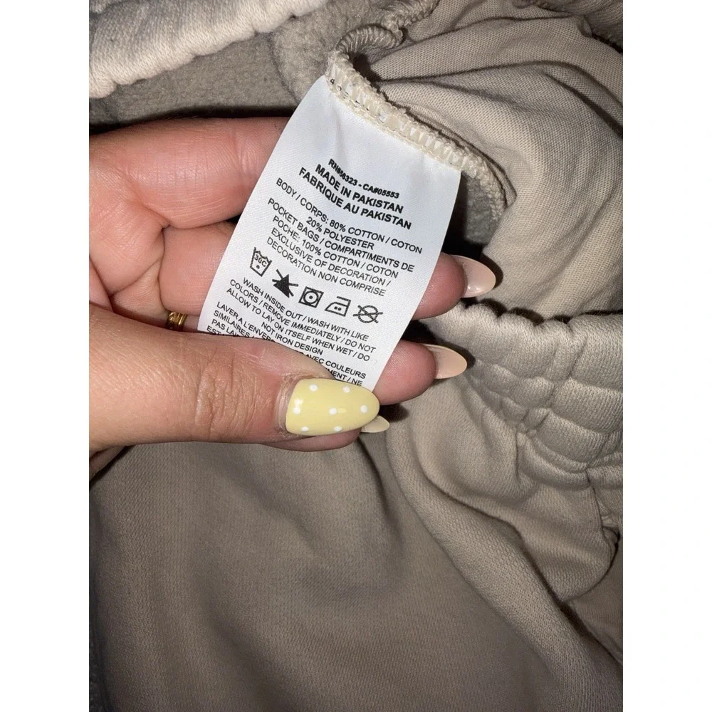Nike Phoenix Fleece High Waisted Oversized Sweatpants Womens XS Beige Joggers